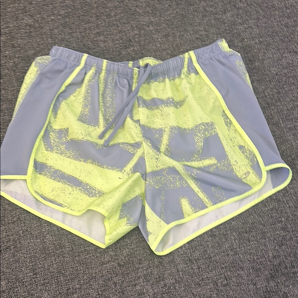 Champion Yellow and Gray Athletic Shorts with Moisture-Wicking Fabric